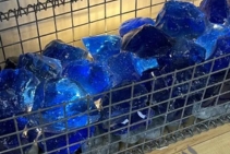 	Coloured Glass Landscaping Rocks for Gabion Walls by Schneppa Glass	